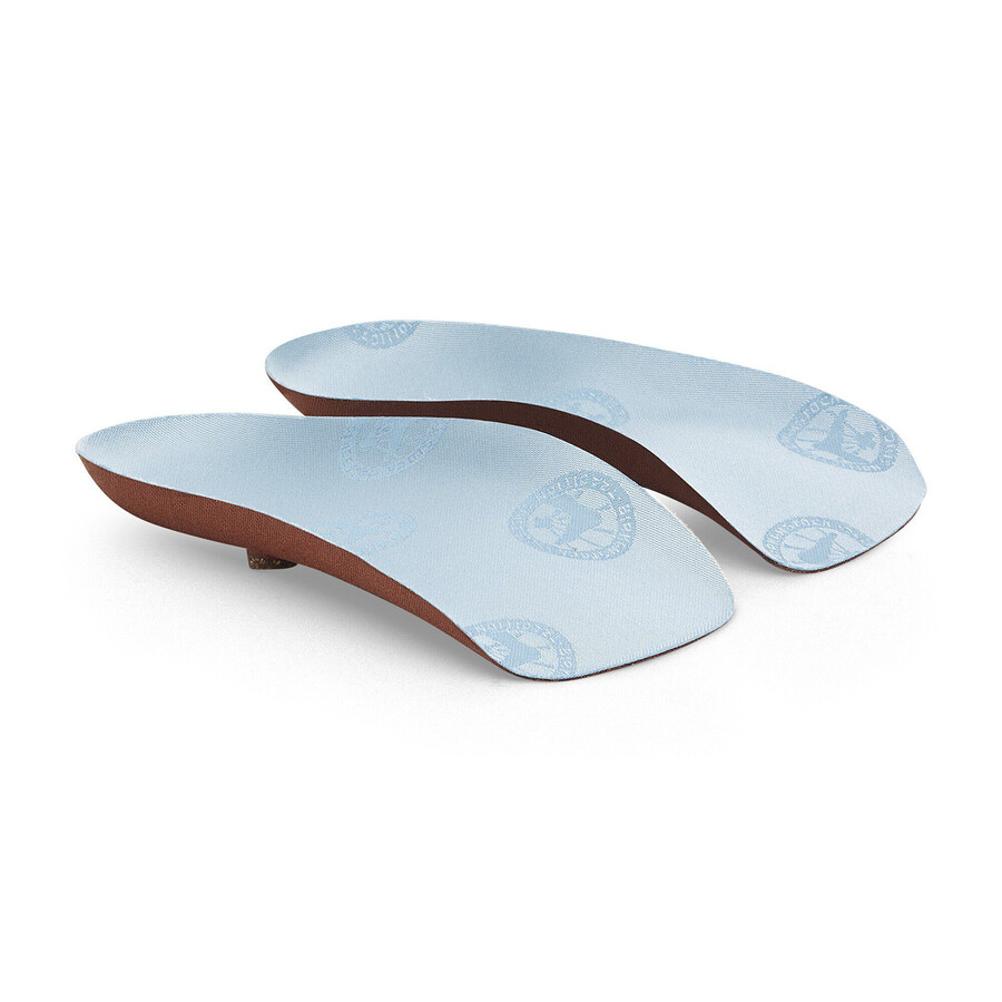 blue footbed heels m cotton