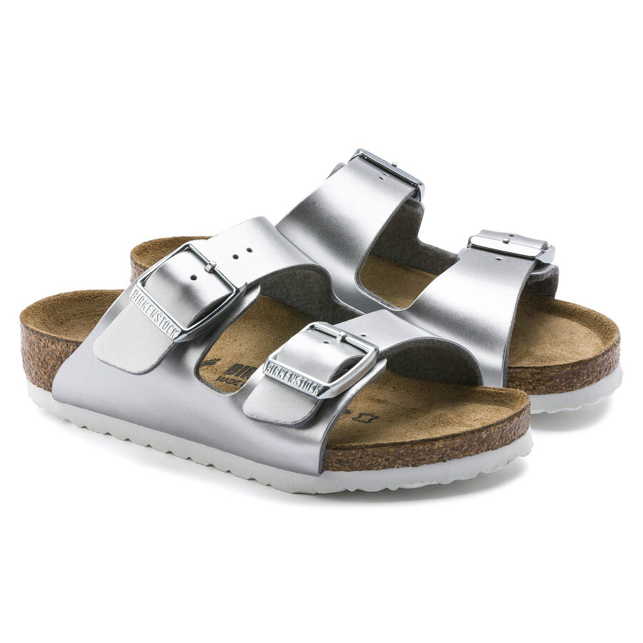 arizona kids birko-flor electric metallic silver