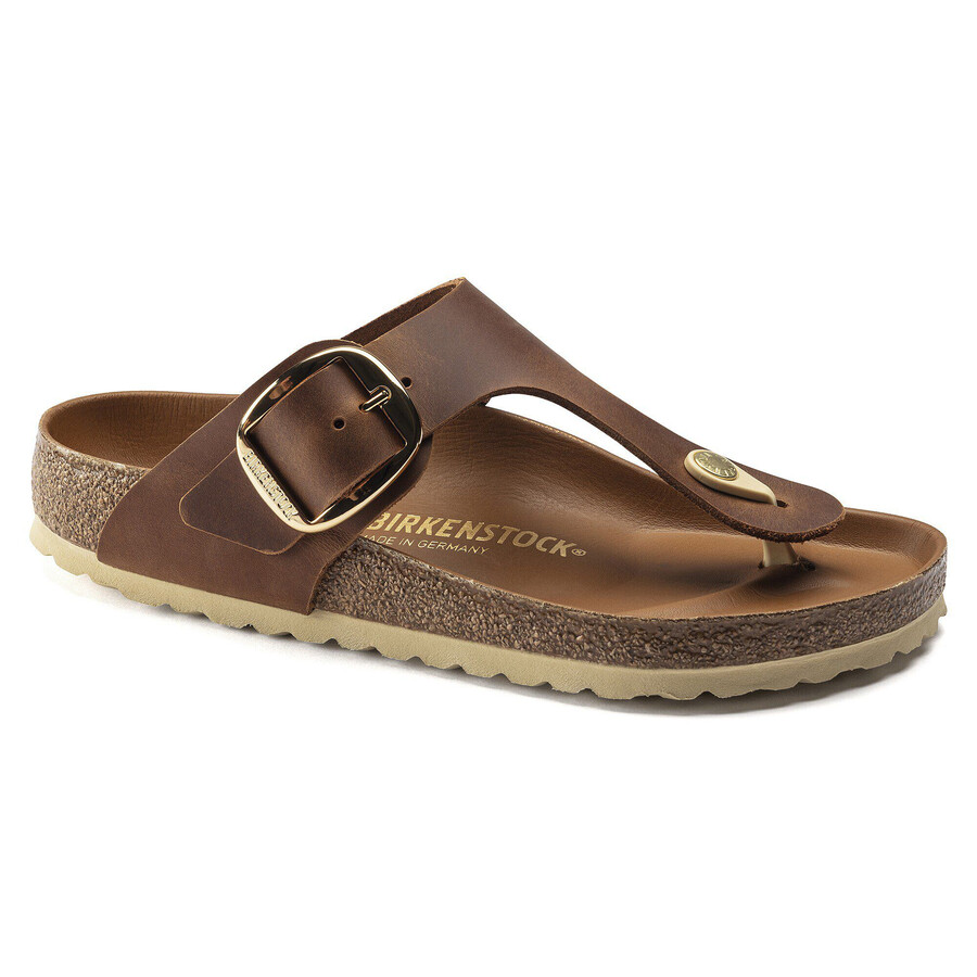 gizeh big buckle natural leather oiled