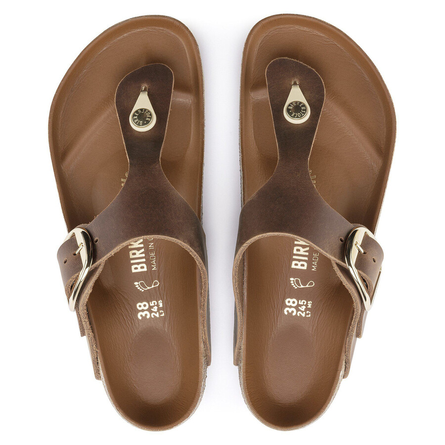 gizeh big buckle natural leather oiled