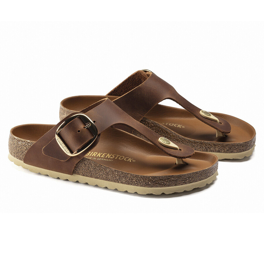 gizeh big buckle natural leather oiled