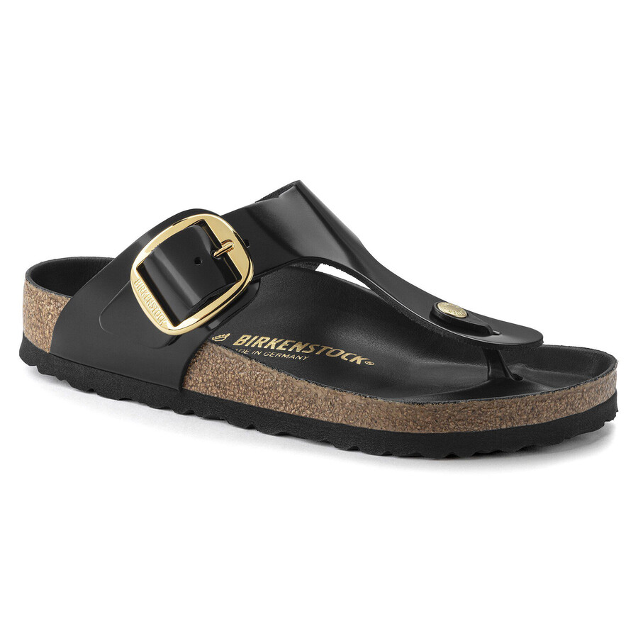 gizeh big buckle natural leather patent