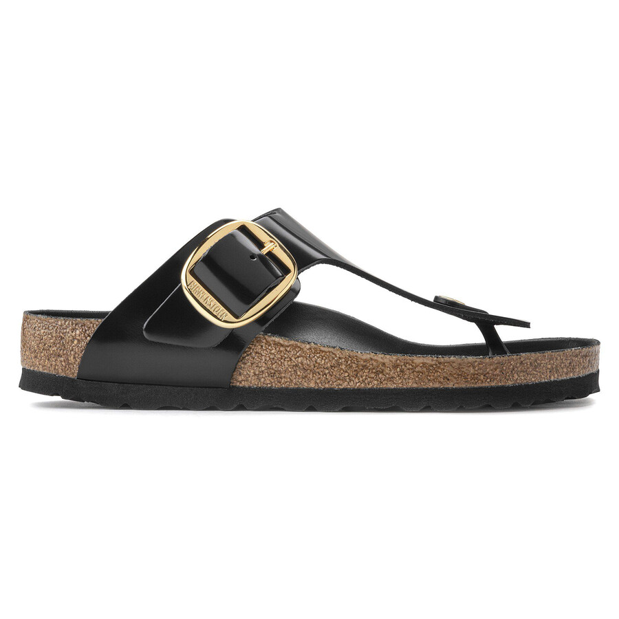 gizeh big buckle natural leather patent