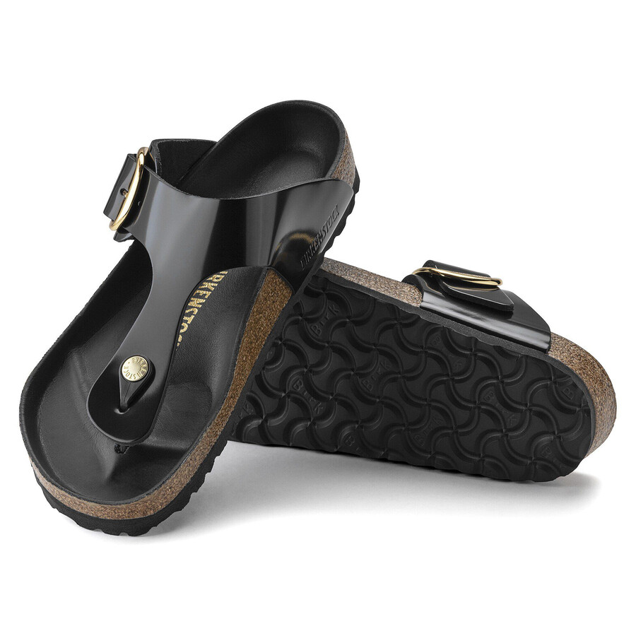 gizeh big buckle natural leather patent