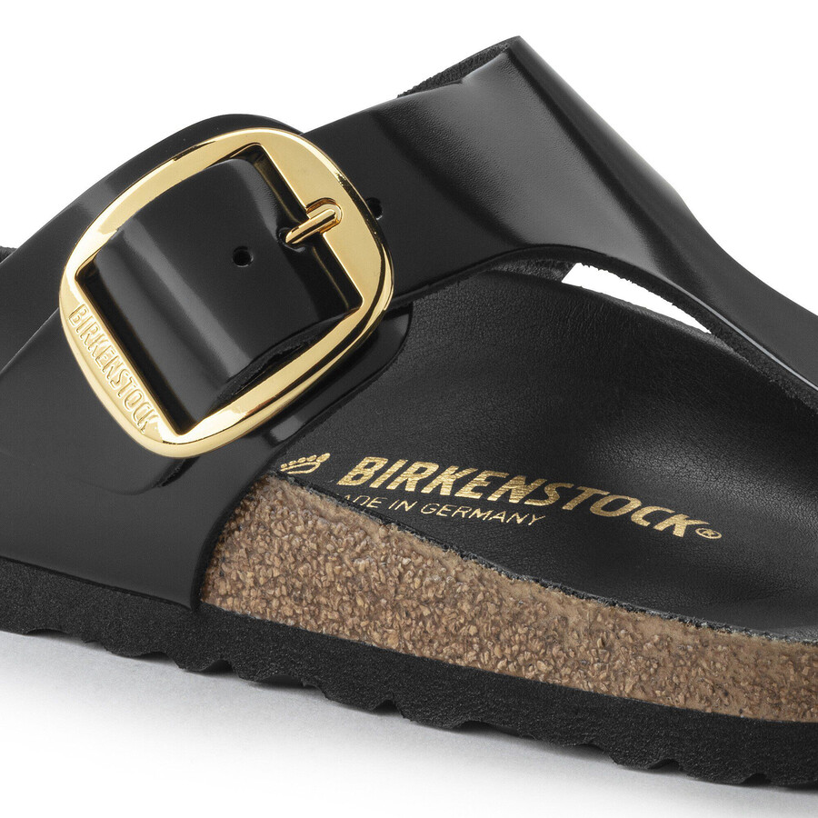 gizeh big buckle natural leather patent