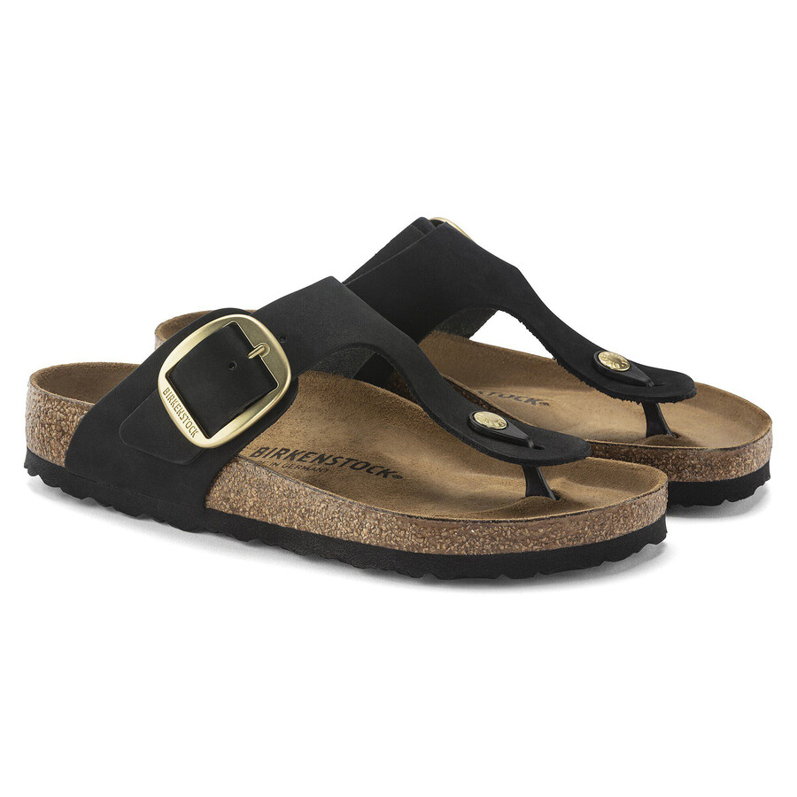 gizeh big buckle nubuk leather
