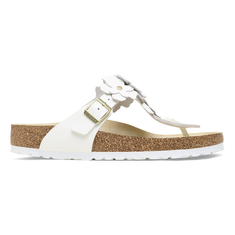 gizeh flower embellishment natural leather