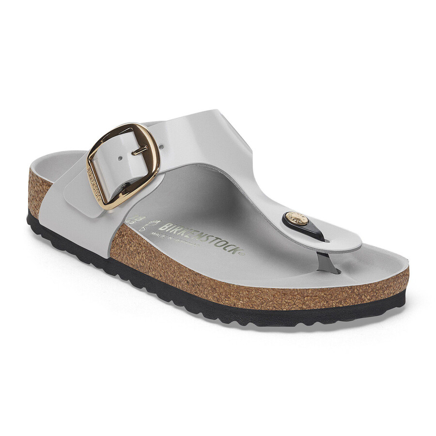 gizeh big buckle natural leather patent
