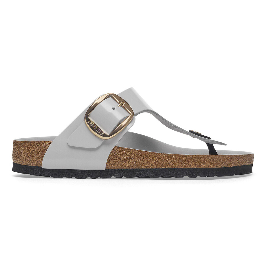 gizeh big buckle natural leather patent