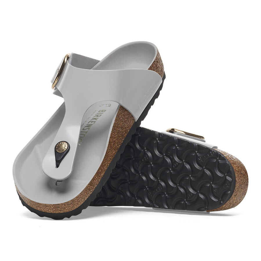 gizeh big buckle natural leather patent