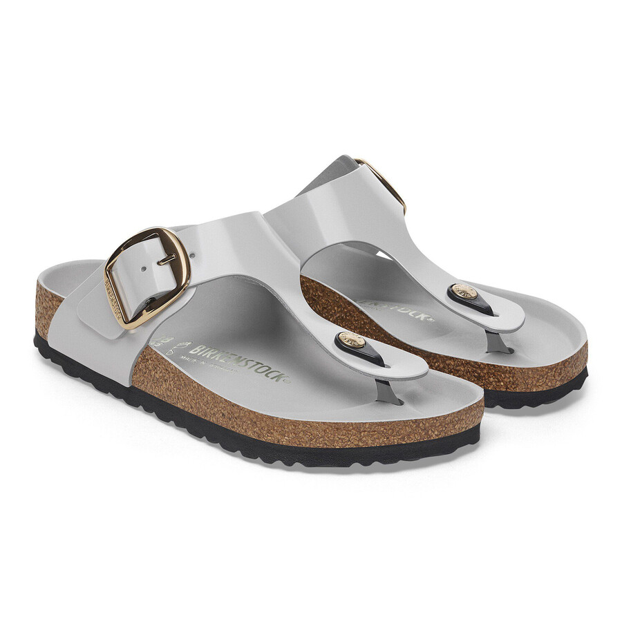 gizeh big buckle natural leather patent