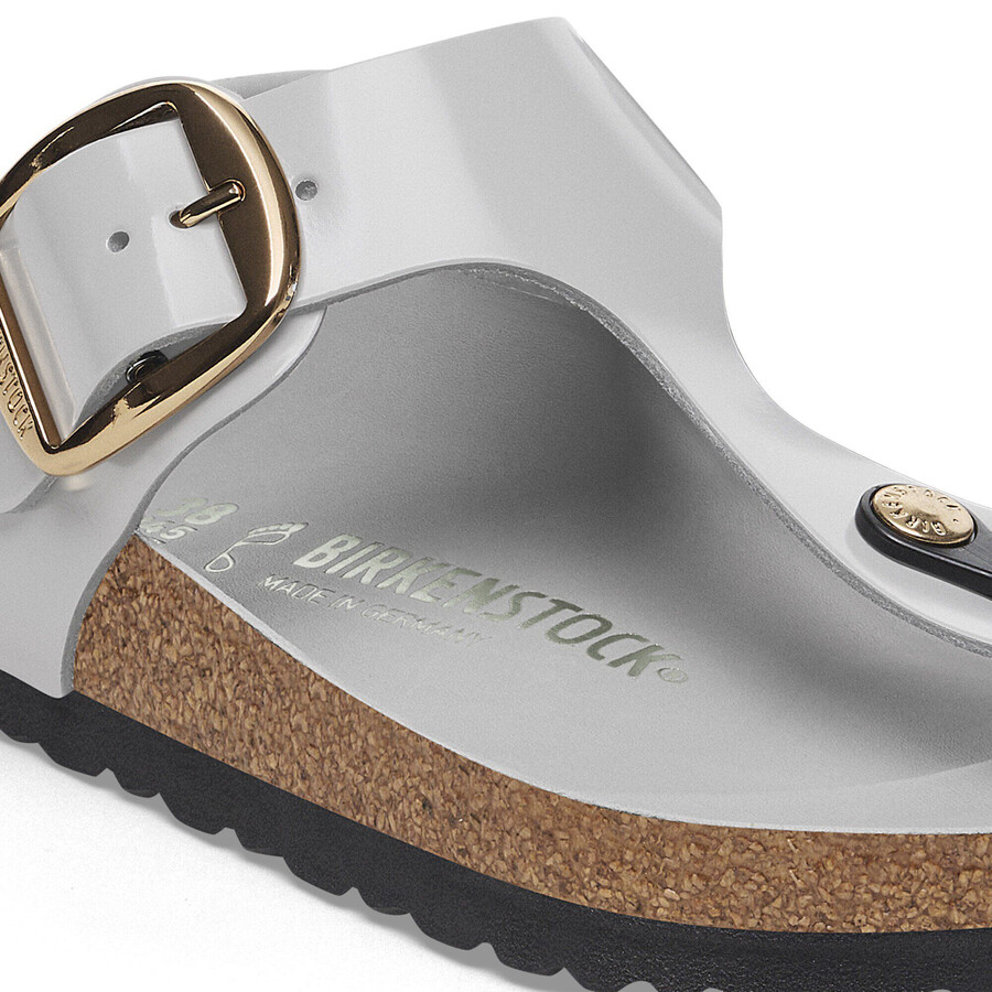 gizeh big buckle natural leather patent