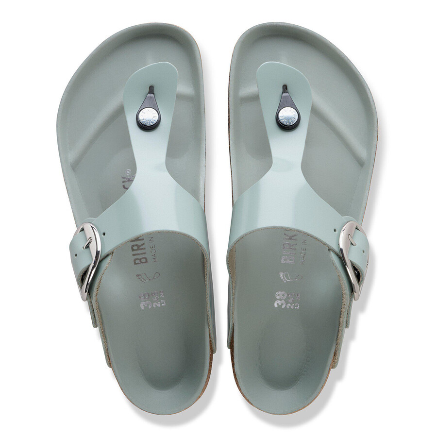 gizeh big buckle natural leather patent