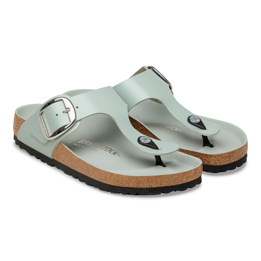 gizeh big buckle natural leather patent
