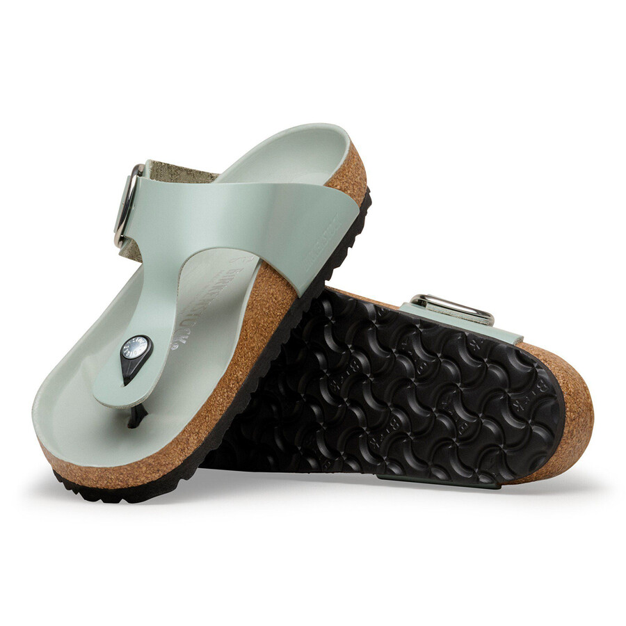 gizeh big buckle natural leather patent