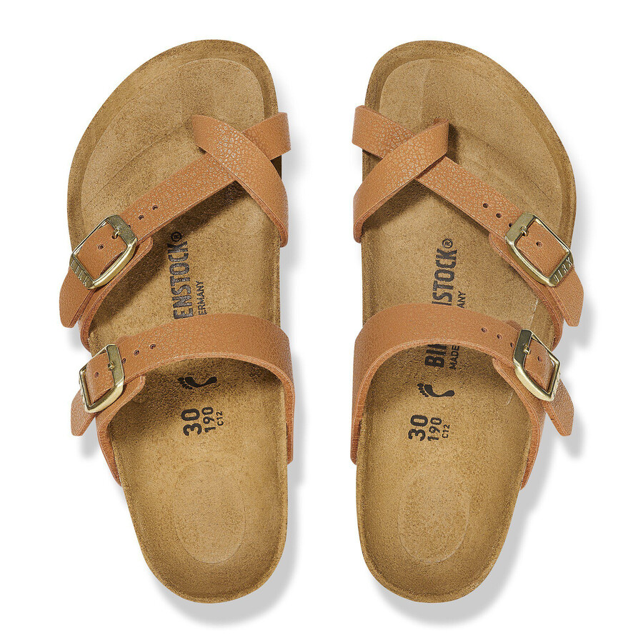 mayari kids birko-flor nubuck grained pecan