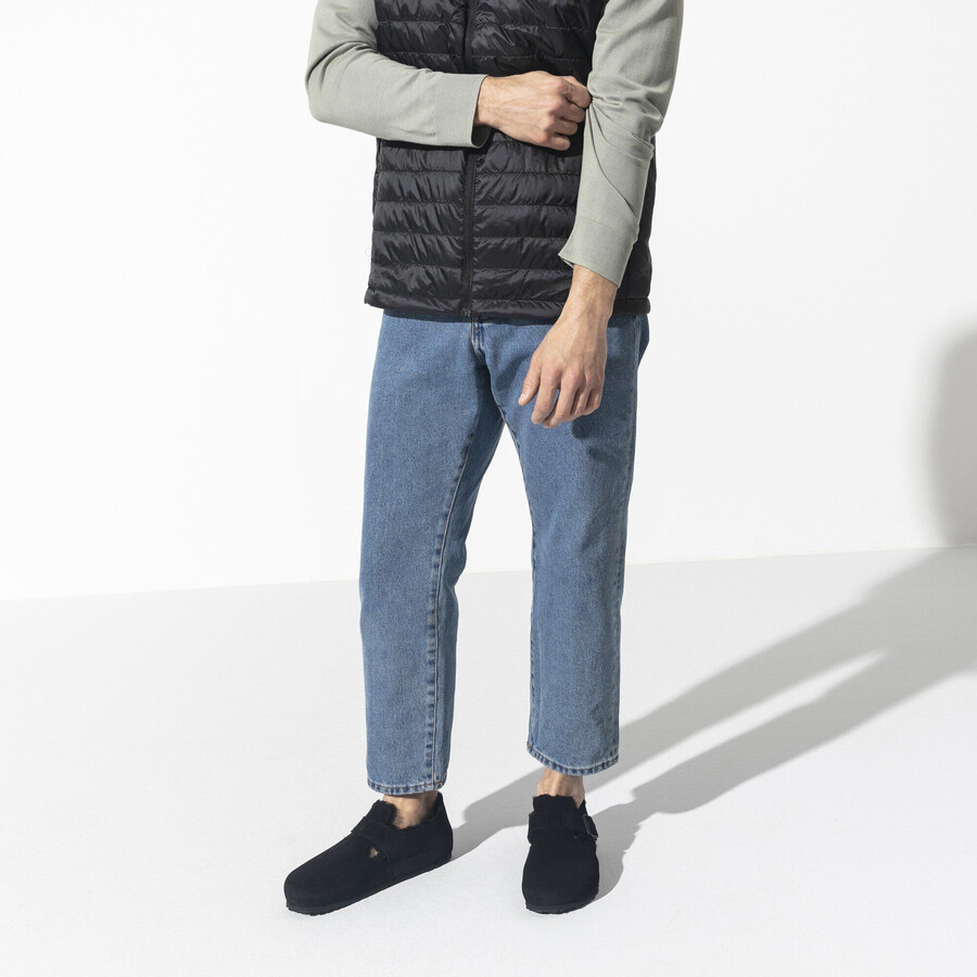 london shearling suede leather