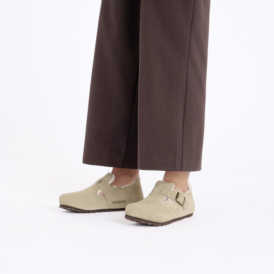 london shearling suede leather