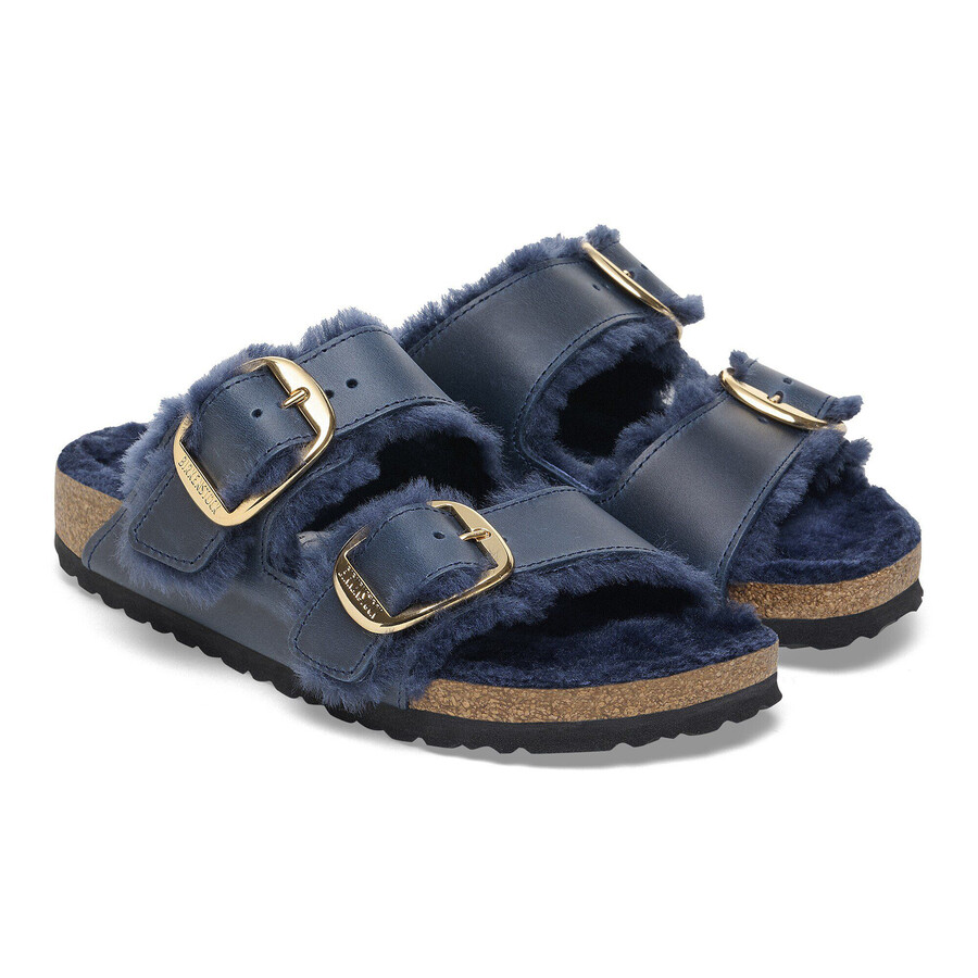 arizona big buckle shearling oiled leather midnight