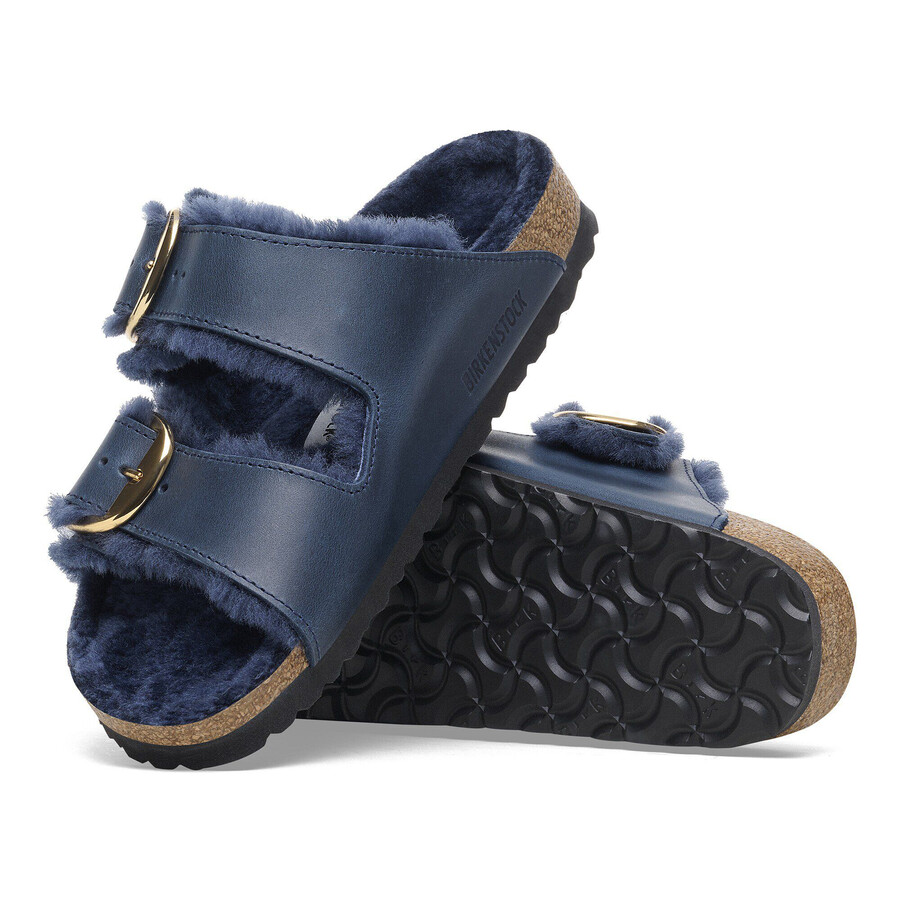 arizona big buckle shearling oiled leather midnight