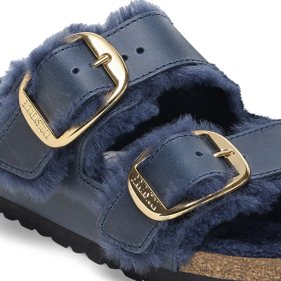 arizona big buckle shearling oiled leather midnight