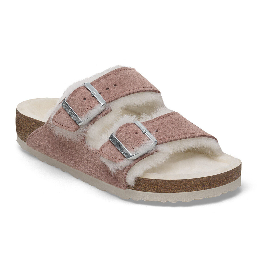 arizona shearling suede leather pink clay
