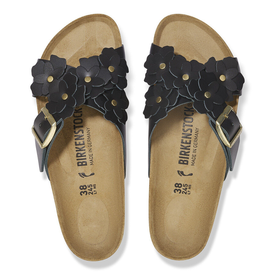 siena flower embellishment natural leather