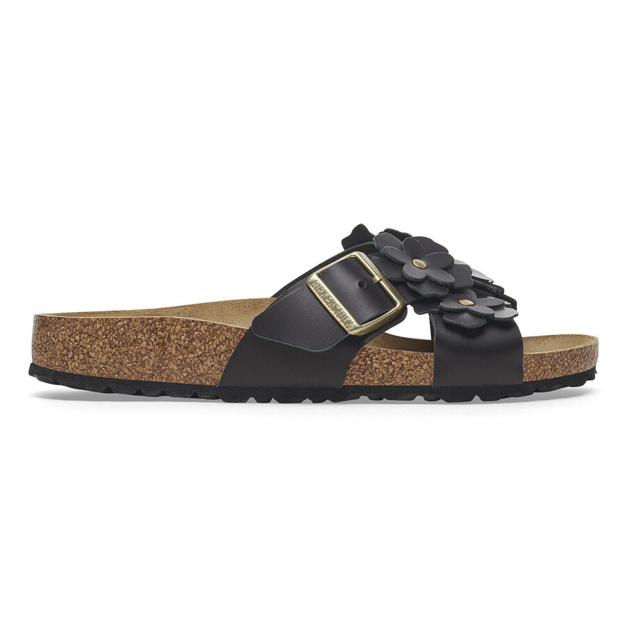 siena flower embellishment natural leather