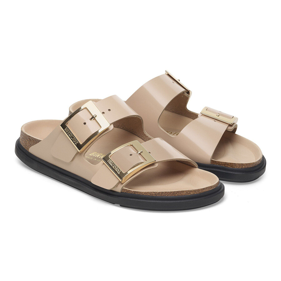 arizona droplet buckle natural leather patent