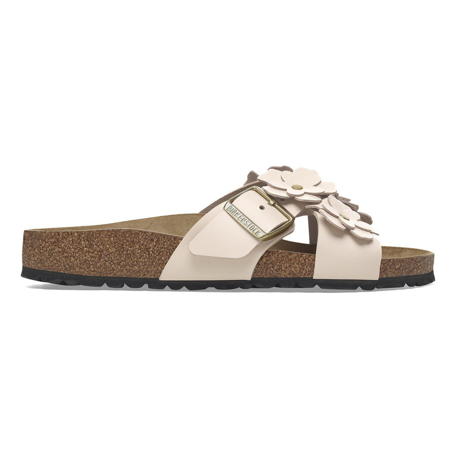 siena flower embellishment natural leather